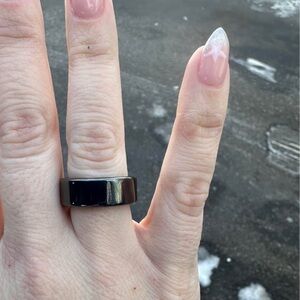 size 7 black oura ring gen 3 heritage